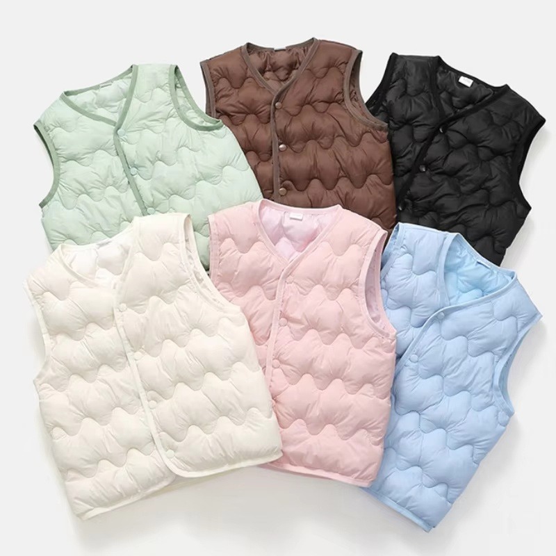 Winter Clothing For 1 Year Old Girl - 新しい子供暖かい綿ベストファッション固体男の子女の子ベビー幼児秋冬チョッキカジュアル多用途子供服トップス