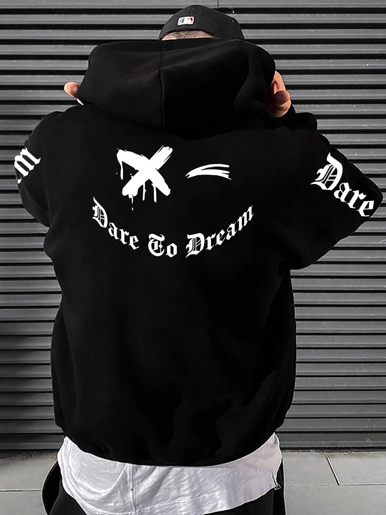 Winter Clothing Words - メンズプリントフリースパーカー,ストリートウェア,ヒップホップ,秋のセーター,ストリートウェア,夢,アートワード,ストリートウェア