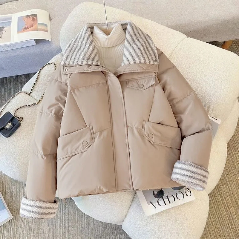 Yellow Winter Clothing - ダウンコットンジャケット レディース ショート丈 2025 ラムウール 新作