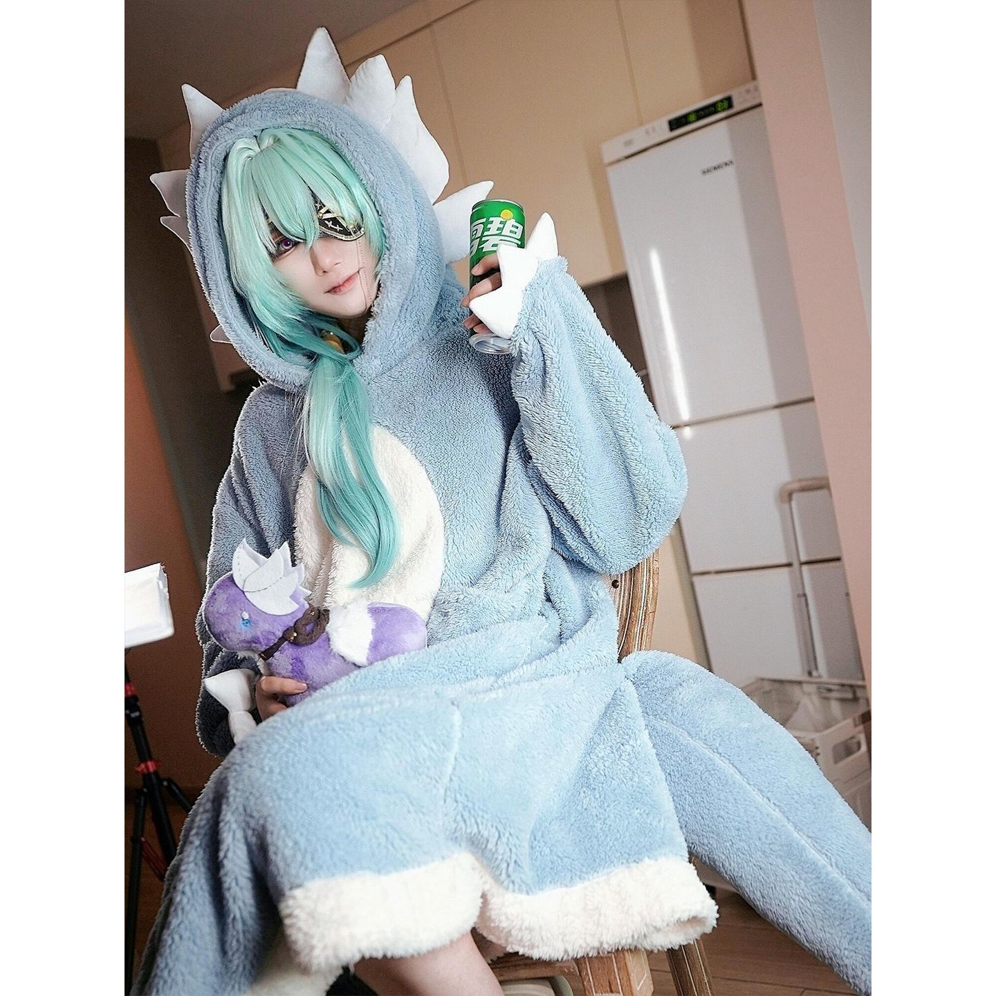 Winter Clothing Baby Girl - かわいい地球獣ナイトガウン女性のためのサンゴフリース秋冬パジャマ漫画ホームウェアセット Honkai スターレール COS