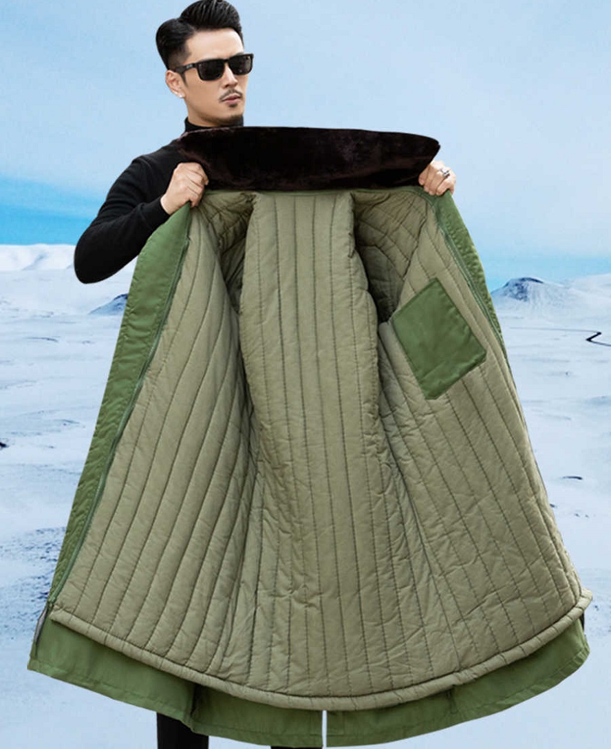 Yellow Winter Clothing - 女性ベルベットロングジャケット防寒黄緑オーバーコートロシアマイナス 20 度ミリタリーコート男性冬厚手の綿衣類