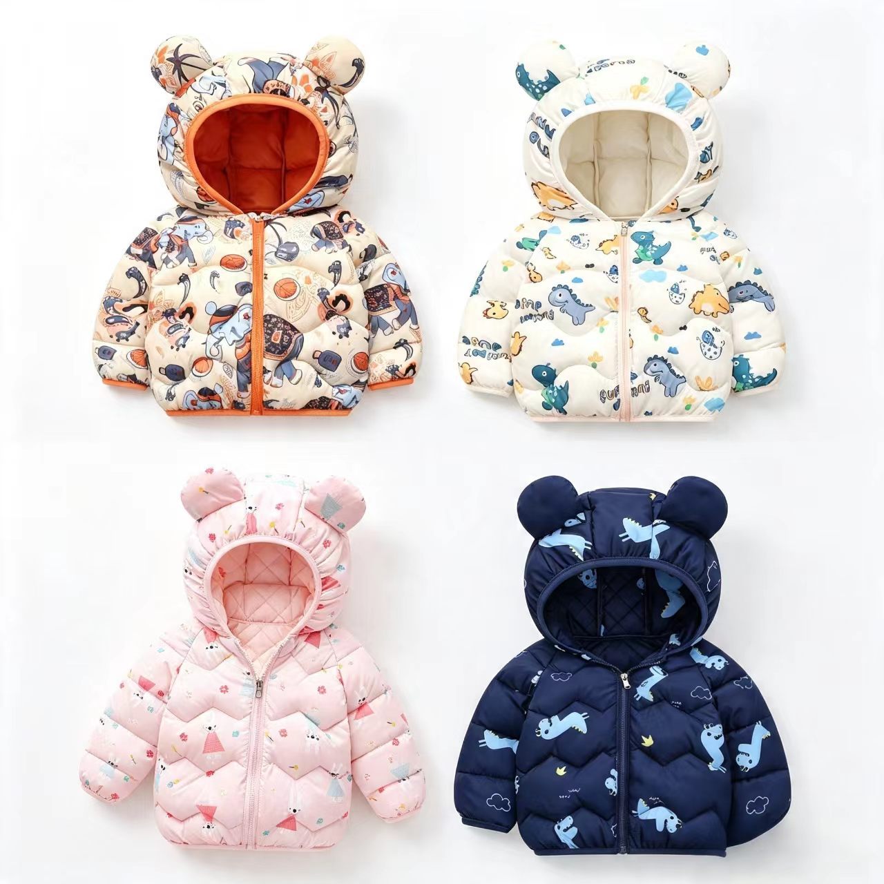 Winter Clothing For 1 Year Old Girl - 子供用コート ベビー漫画ジャケット 男の子用フード付き服 女の子用暖かい冬服 幼児用キッズアウターウェア