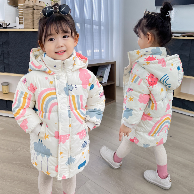 Winter Clothing For 1 Year Old Girl - 新しいガールズボーイズダウンジャケット冬コート子供服フード付きウインドブレーカーコート子供のための 2-7 年綿暖かい上着