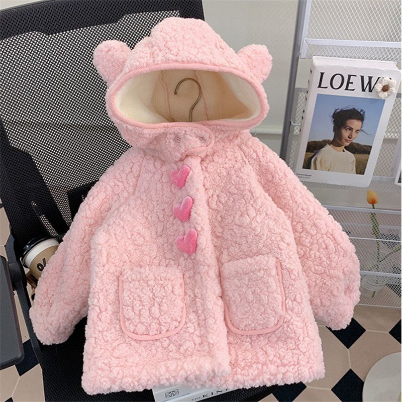 Winter Clothing For 1 Year Old Girl - 新生児と女の子用コート、秋冬用プラッシュ厚手子供用西洋風ラムヘアオーバーコート