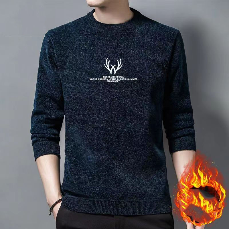 Winter Clothing Men Style - メンズ長袖セーター,幾何学的なレタリングセーター,ラウンドネック,ニットウェア,カジュアルファッション,プレッピースタイルのトップス,秋冬