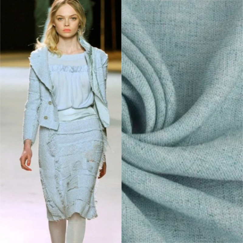Winter Clothing Wholesale - 1 メートル純粋なスカイブルー生地軽量暖かい春秋冬ファッション衣類縫製 DIY ホームクラフト材料卸売