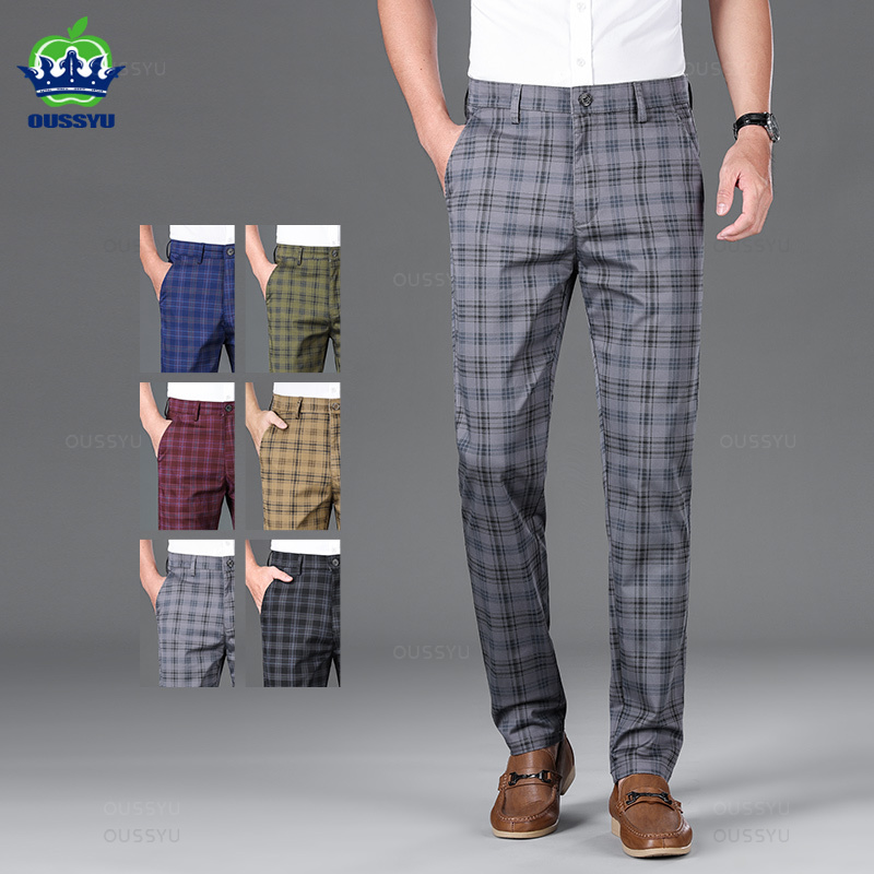 Winter Clothing Men Style - Pousyu-男性用のクラシックなビジネスパンツ,高品質のブランドの服,綿,カジュアル,フォーマル,ロング,30〜38