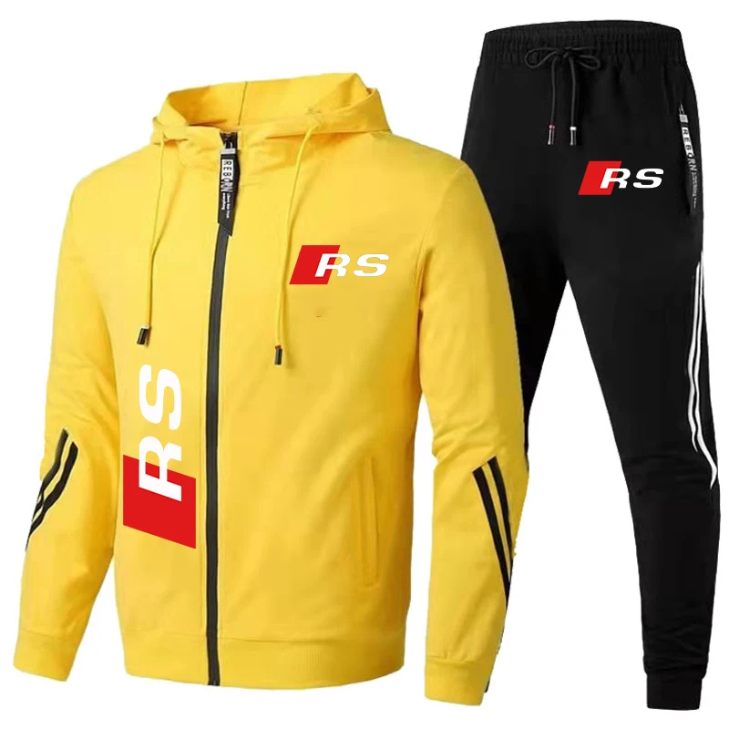 秋冬メンズ服トラックスーツアウディ RS ロゴプリントスポー - Winter Clothing Logos のレビューと価格