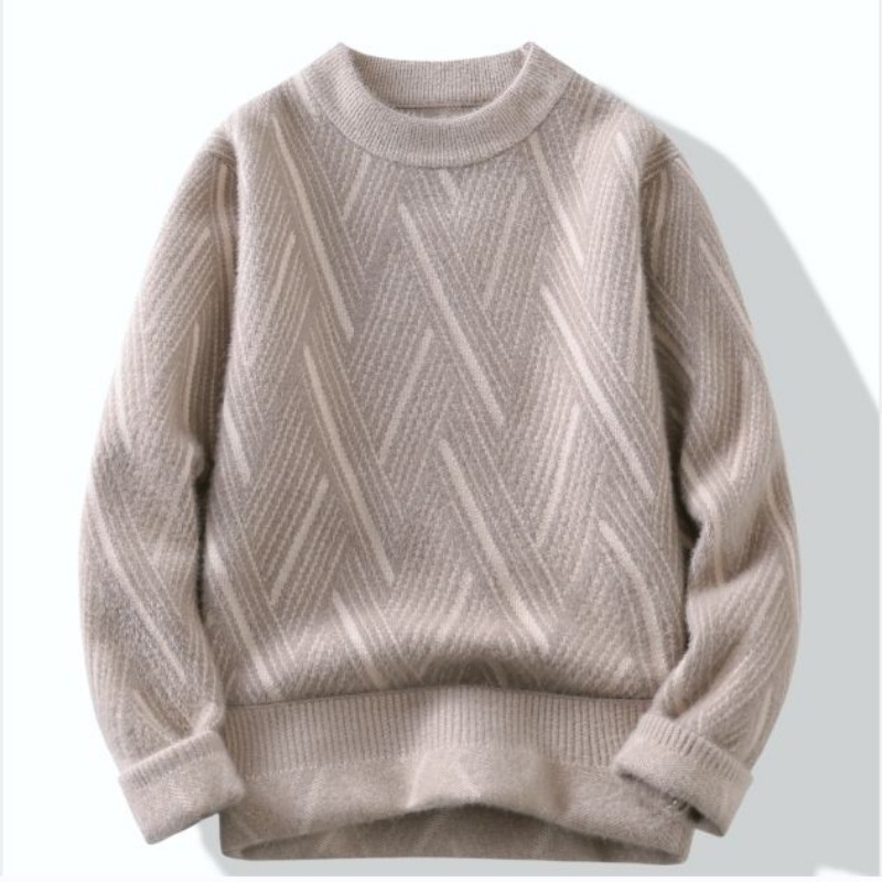 メンズストライプセーター,クルーネック,長袖,ランタン,幾何 - Winter Clothing Men Style のレビューと価格