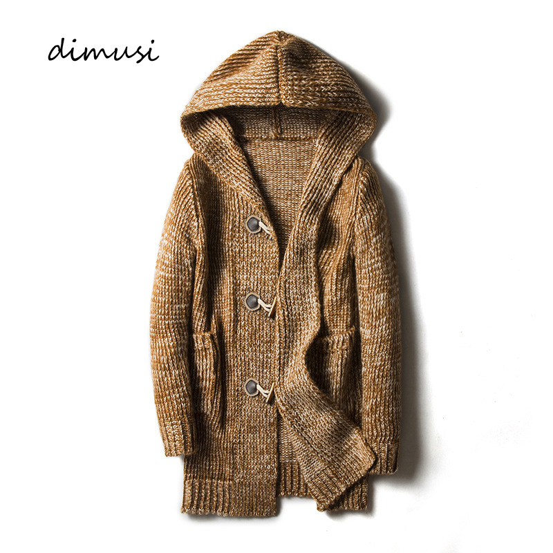 DIMUSI 冬のメンズセーターファッション男性ロングニット - Winter Clothing Men Style のレビューと価格