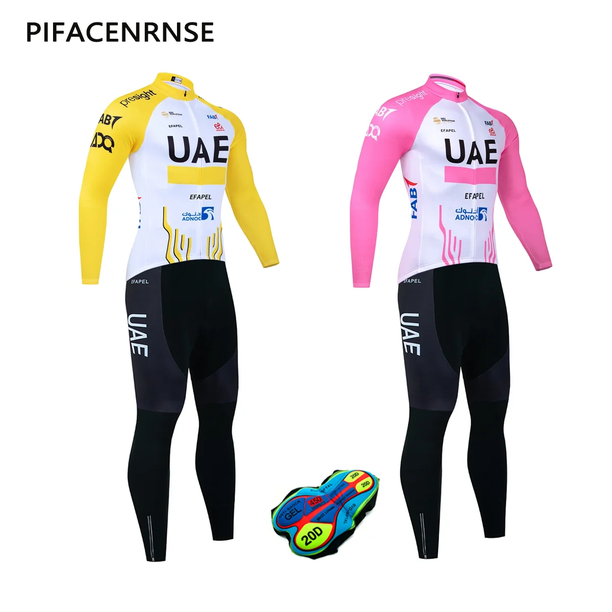新しい黄色のサイクリングジャージ冬 2027 UAE チーム - Yellow Winter Clothing のレビューと価格