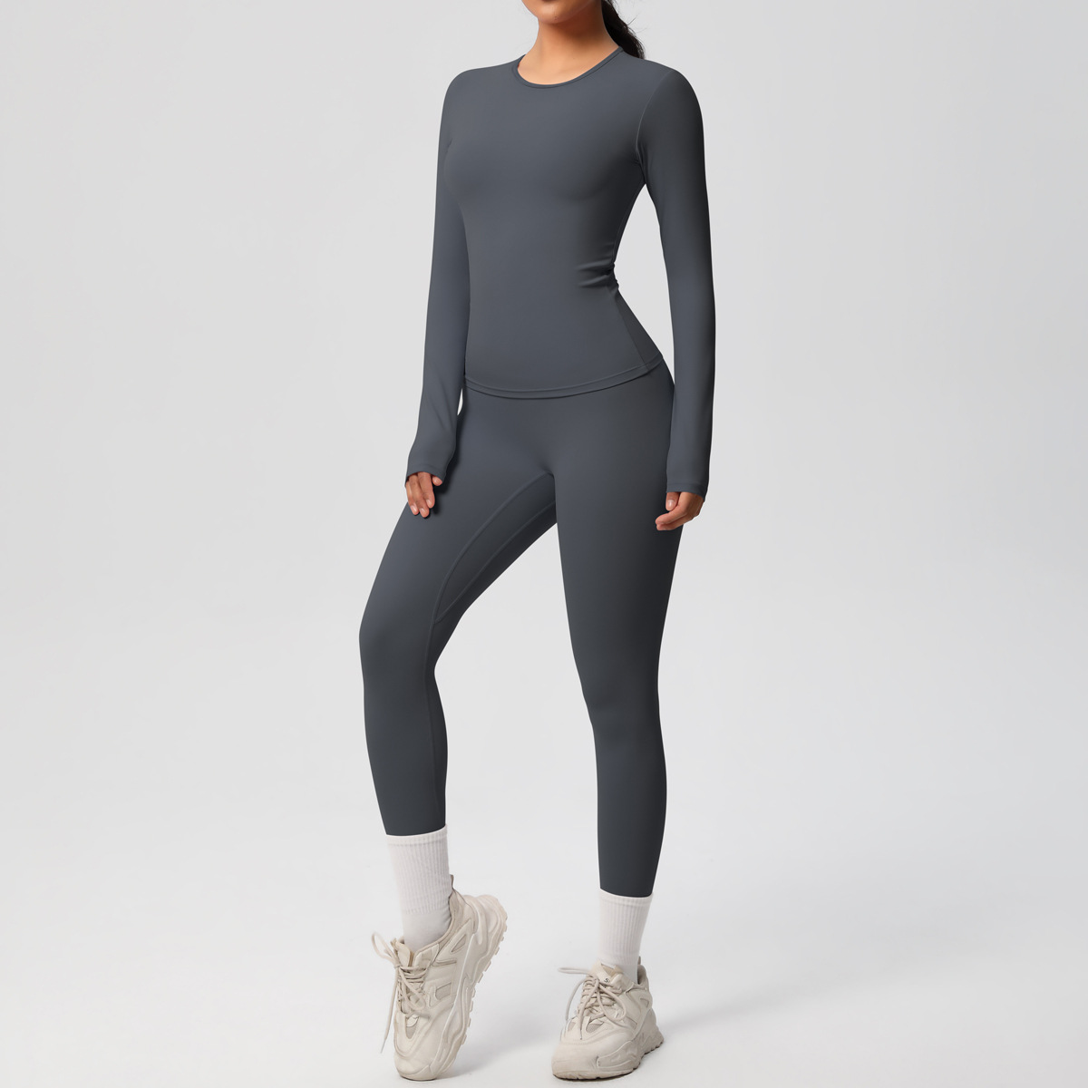 JUREN 2ピースヨガスーツ スポーツセット レディース  - Winter Clothing Logos のレビューと価格