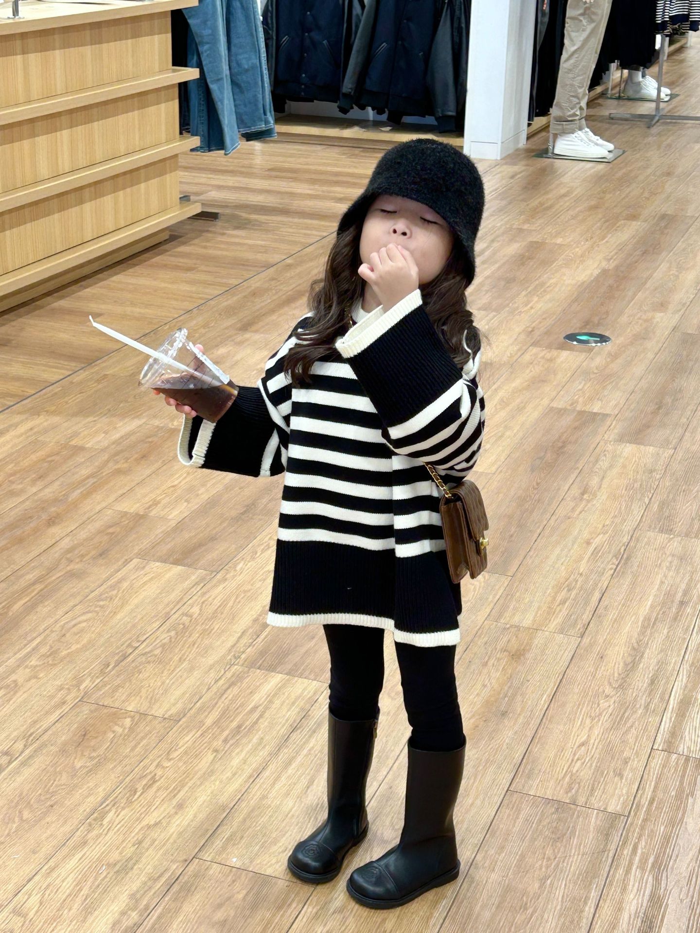 2023ガールズワイドエディション厚手のストライプセーター, - Winter Clothing For 1 Year Old Girl のレビューと価格