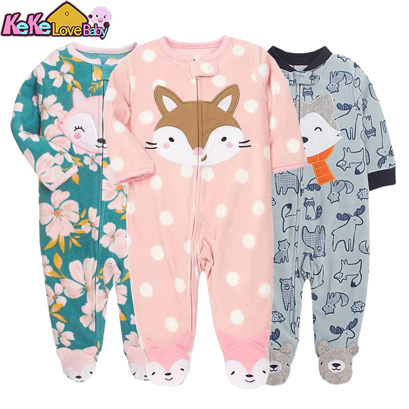 新生児男の子女の子ロンパース服冬パジャマジッパーフリース秋幼 - Winter Clothing For 1 Year Old Girl のレビューと価格