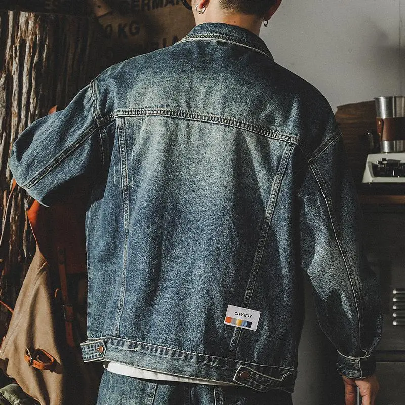 メンズルーズデニムカーゴジャケット,カウボーイコート,ヴィン - Winter Clothing Men Style のレビューと価格