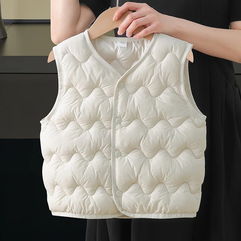 新しい子供暖かい綿ベストファッション固体男の子女の子ベビー幼 - Winter Clothing For 1 Year Old Girl のレビューと価格