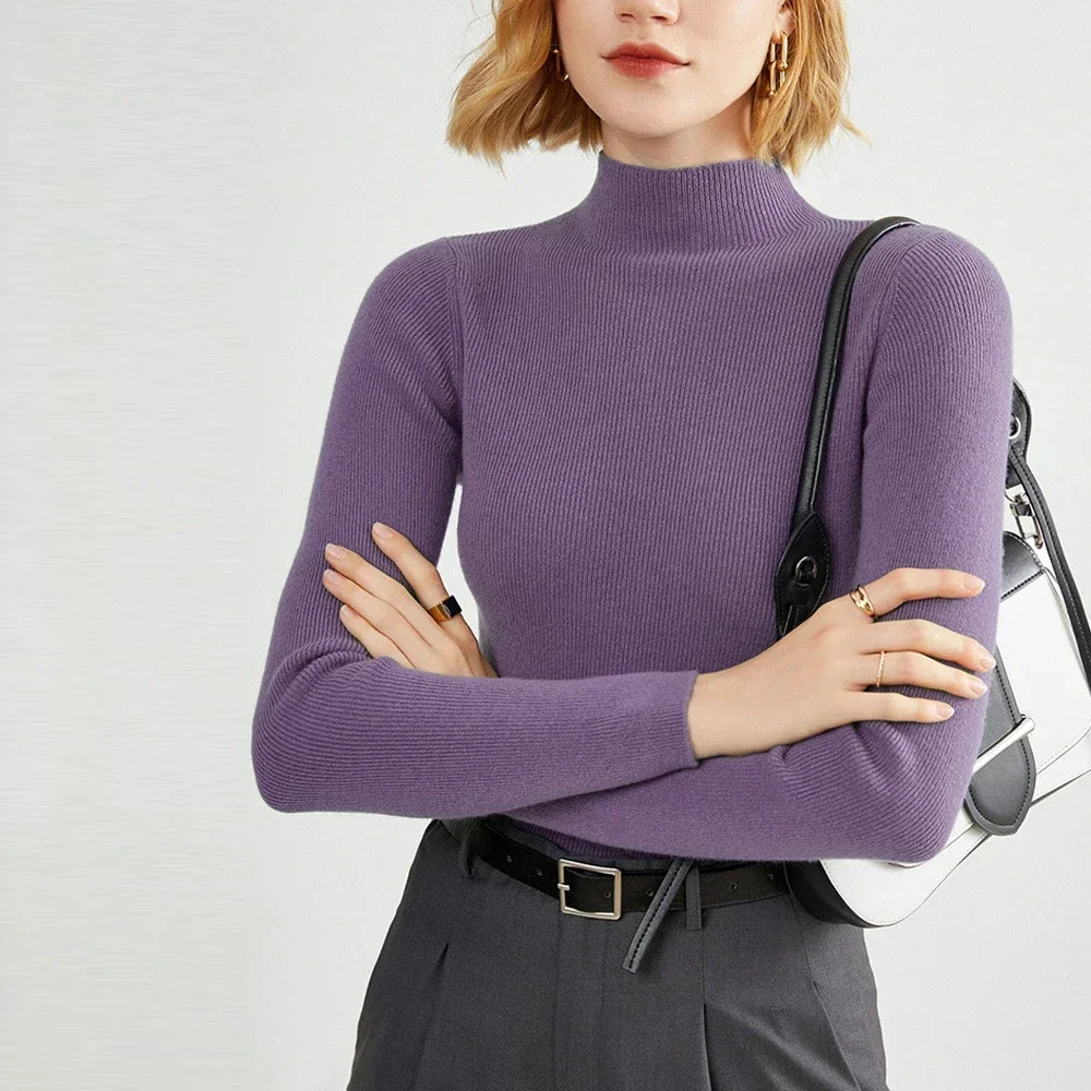 長袖ニットセーターガール S-XL 赤コーヒーグリーンイエロ - Yellow Winter Clothing のレビューと価格
