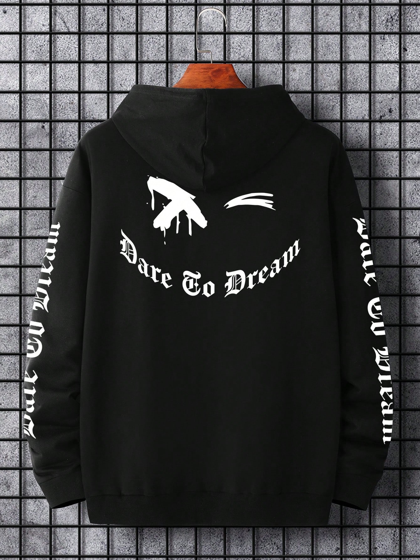 メンズプリントフリースパーカー,ストリートウェア,ヒップホッ - Winter Clothing Words のレビューと価格
