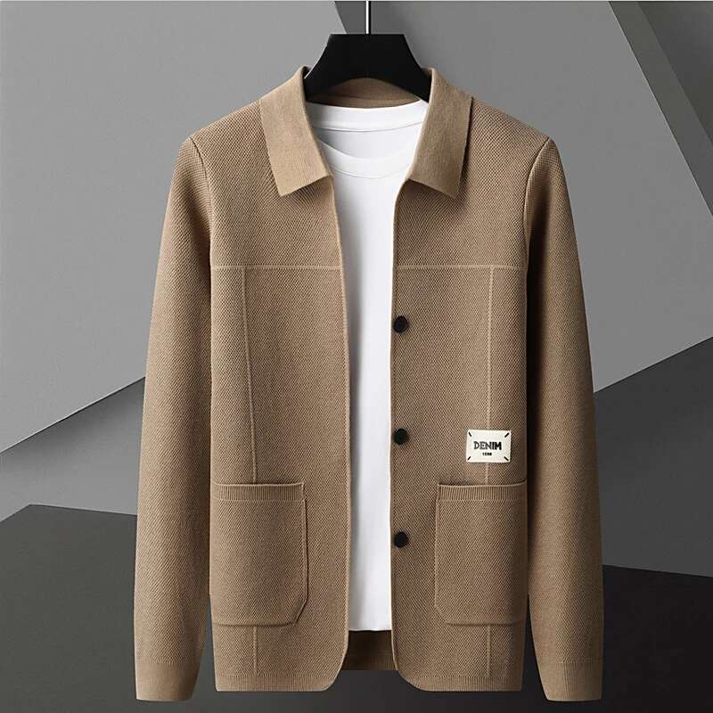 メンズヨーロピアンスタイルのカーディガン,長袖セーター,セー - Winter Clothing Men Style のレビューと価格