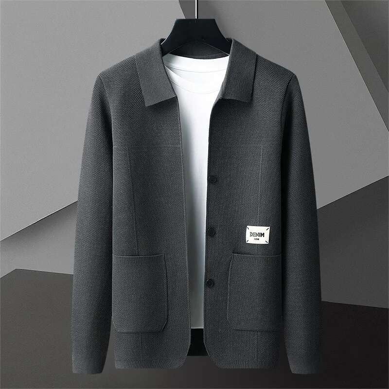 メンズヨーロピアンスタイルのカーディガン,長袖セーター,セー - Winter Clothing Men Style のレビューと価格