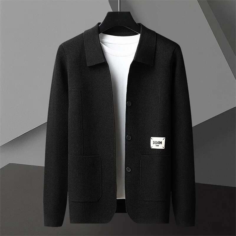メンズヨーロピアンスタイルのカーディガン,長袖セーター,セー - Winter Clothing Men Style のレビューと価格