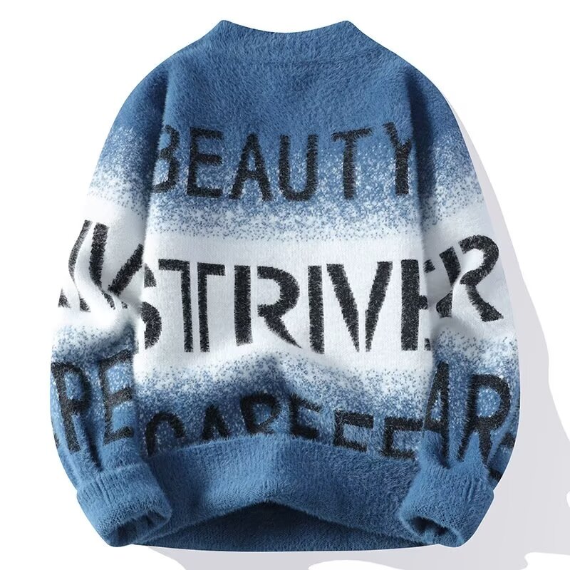 男性用ラウンドネックセーター,スリムフィット,日本のセーター - Winter Clothing Men Style のレビューと価格