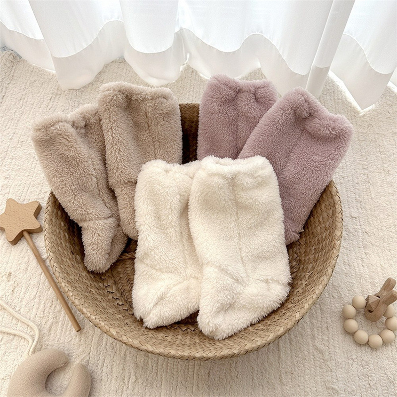 暖かい冬のベビーソックスコーラルフリースソックス幼児男の子女 - Winter Clothing Baby Girl のレビューと価格