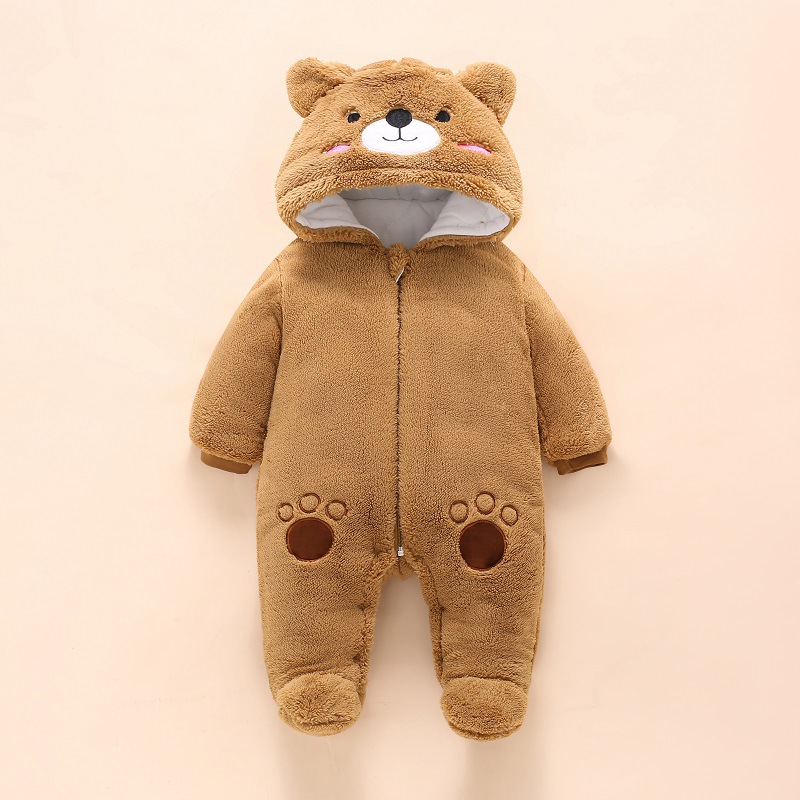 男の子と女の子のためのかわいいクマの全体的なジャンプスーツ, - Winter Clothing For 1 Year Old Girl のレビューと価格