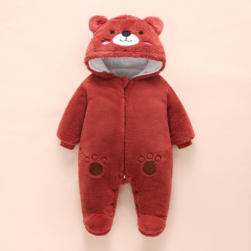 男の子と女の子のためのかわいいクマの全体的なジャンプスーツ, - Winter Clothing For 1 Year Old Girl のレビューと価格