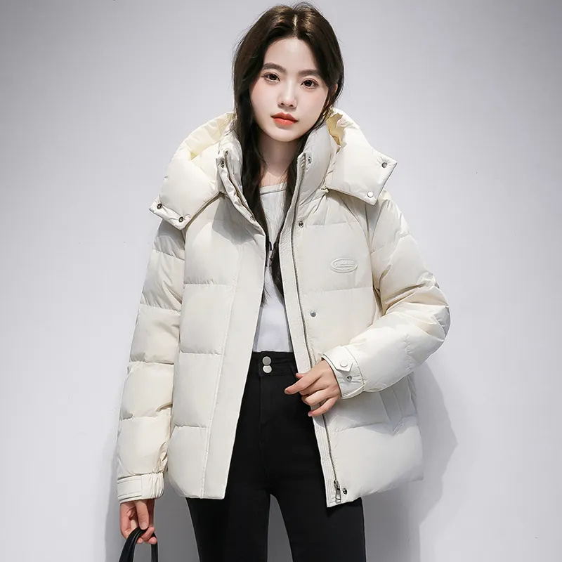 厚手のコットンダウンジャケット,ショートコート,フード付きカ - Yellow Winter Clothing のレビューと価格