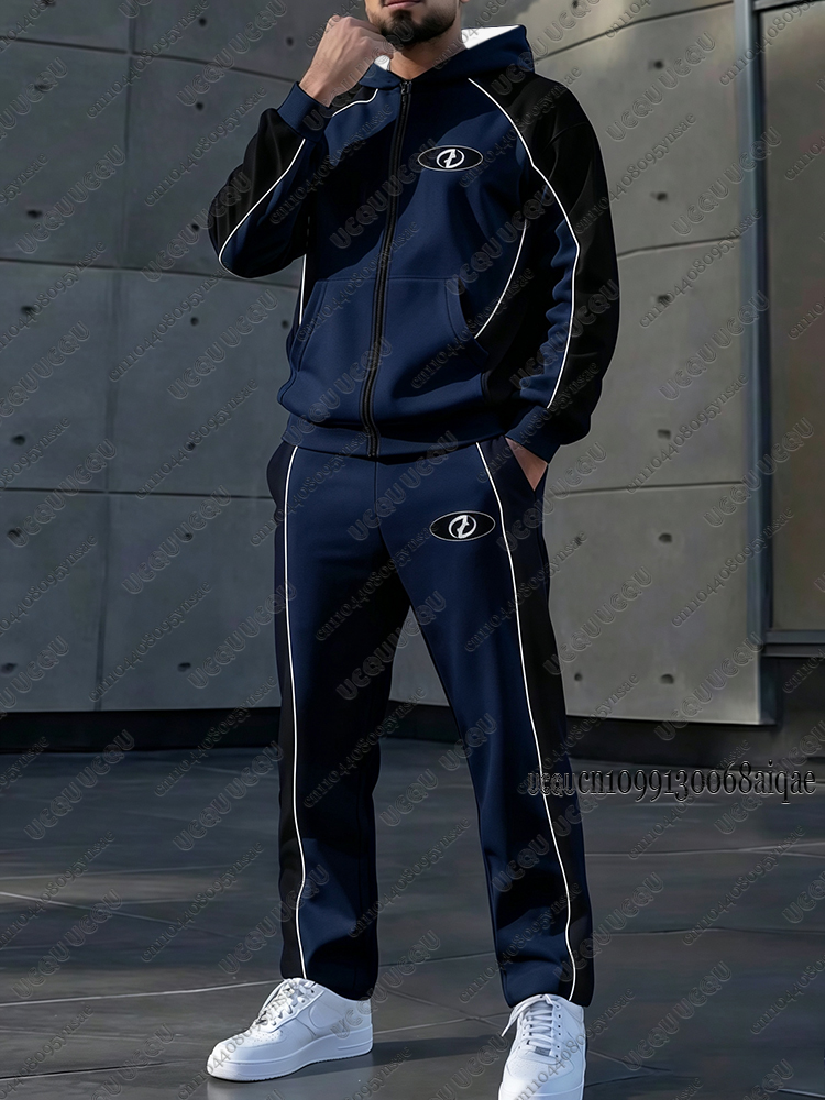 秋冬新作メンズトラックスーツセット ジップアップパーカー+ロ - Winter Clothing Matching のレビューと価格