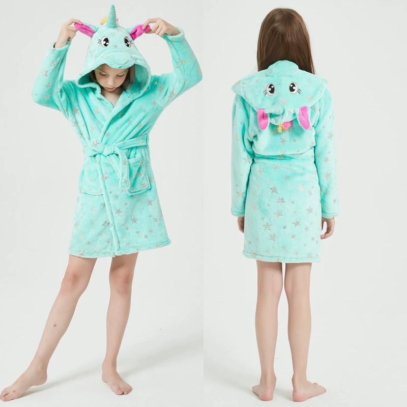 子供の動物のナイトガウン、男の子と女の子のためのフランネルパ - Winter Clothing Baby Girl のレビューと価格