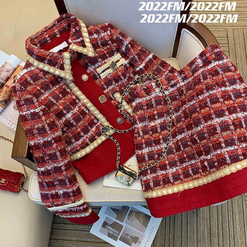 女性のためのエレガントなツイード衣装,2ピースのスカート,冬 - Winter Clothing Matching のレビューと価格