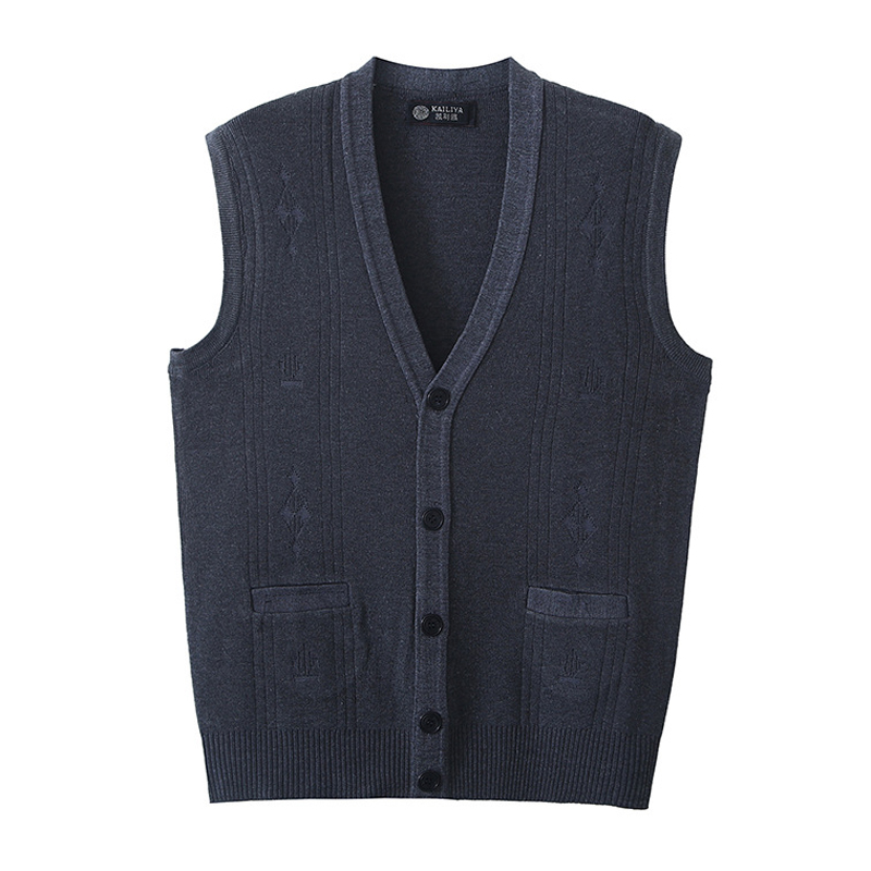 秋冬メンズニット暖かいベストメンズレトロボタン V ネックジ - Winter Clothing Men Style のレビューと価格