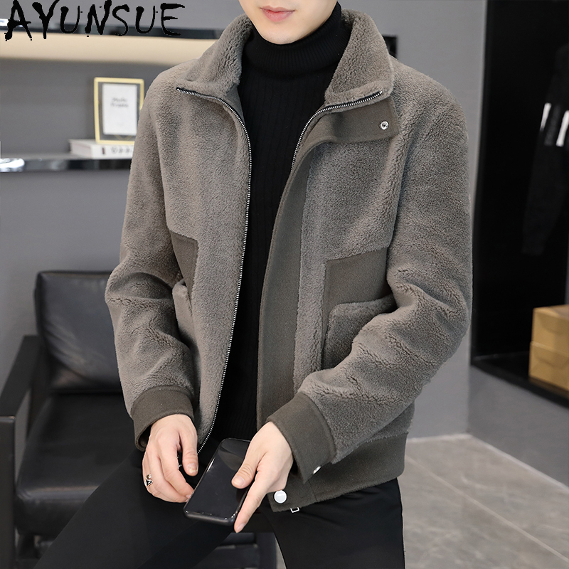 AYUNSUE 冬 100% ウールコート男性服カジュアル暖 - Winter Clothing Men Style のレビューと価格