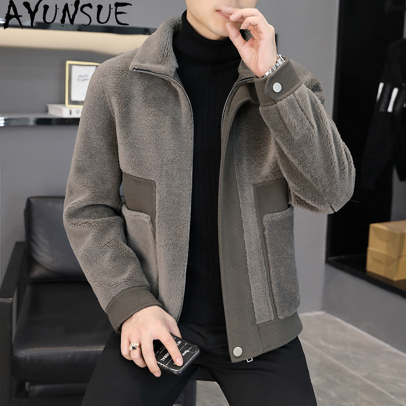 AYUNSUE 冬 100% ウールコート男性服カジュアル暖 - Winter Clothing Men Style のレビューと価格