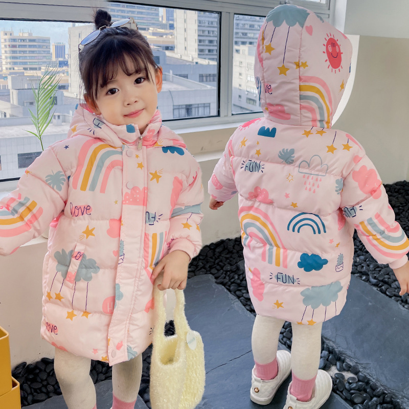 新しいガールズボーイズダウンジャケット冬コート子供服フード付 - Winter Clothing For 1 Year Old Girl のレビューと価格