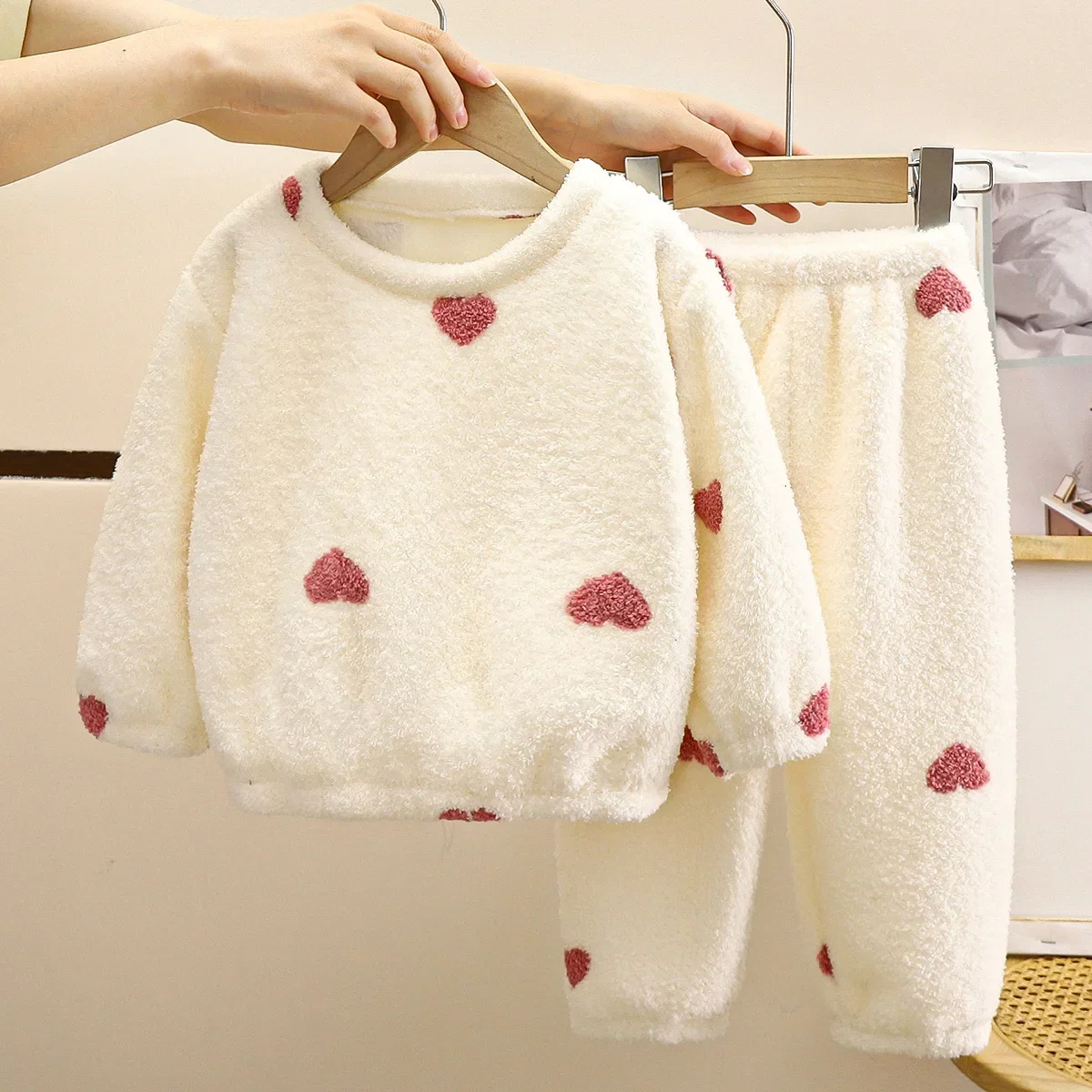男の子と女の子のためのフリースのパジャマ,暖かくてかわいい, - Winter Clothing Baby Girl のレビューと価格