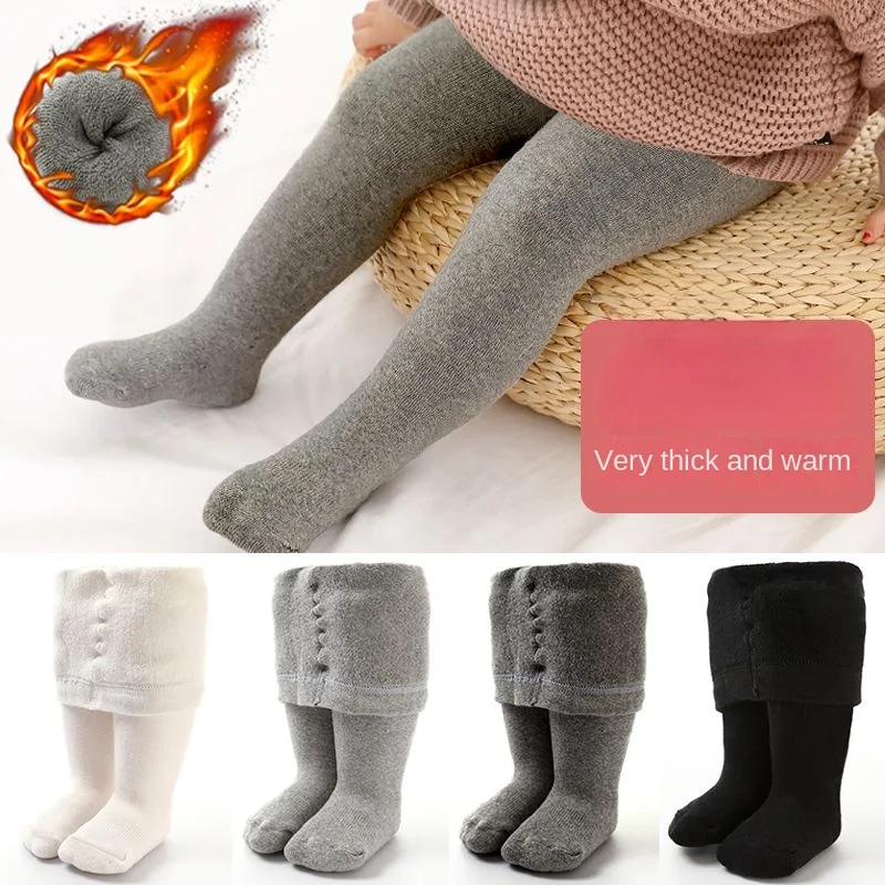ベビータイツ冬秋無地ソフト綿厚く暖かい女の赤ちゃんタイツ新生 - Winter Clothing Baby Girl のレビューと価格