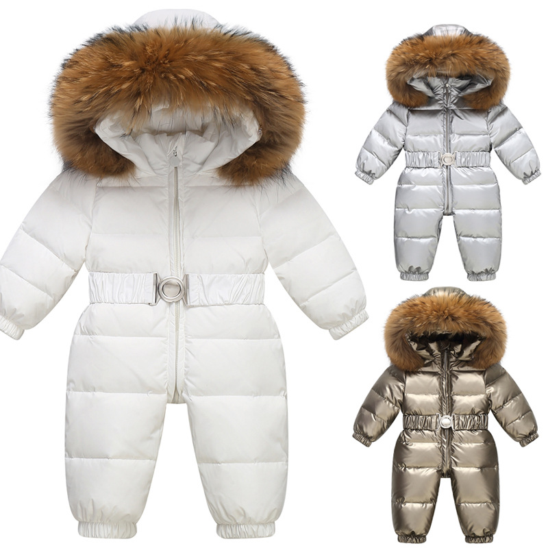 子供用フード付きダウンジャケット,男の子用の暖かいジャンプス - Winter Clothing Baby Girl のレビューと価格