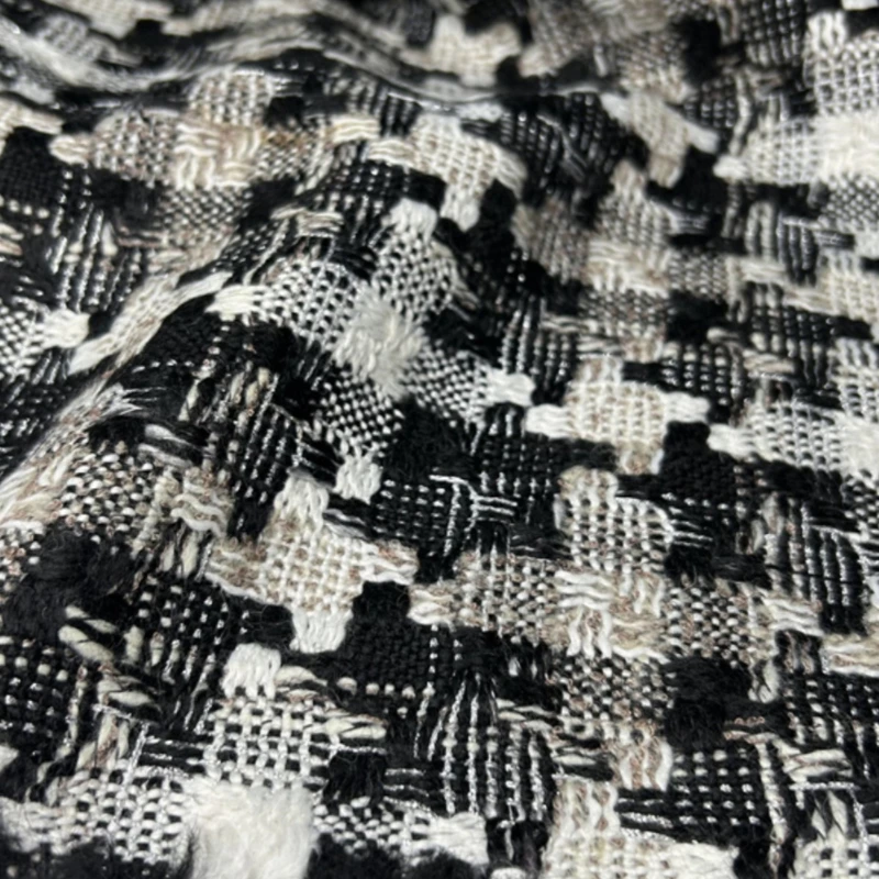 ウール生地の糸染めハウンドトゥース柄、秋冬ドレスセット生地、 - Winter Clothing Wholesale のレビューと価格
