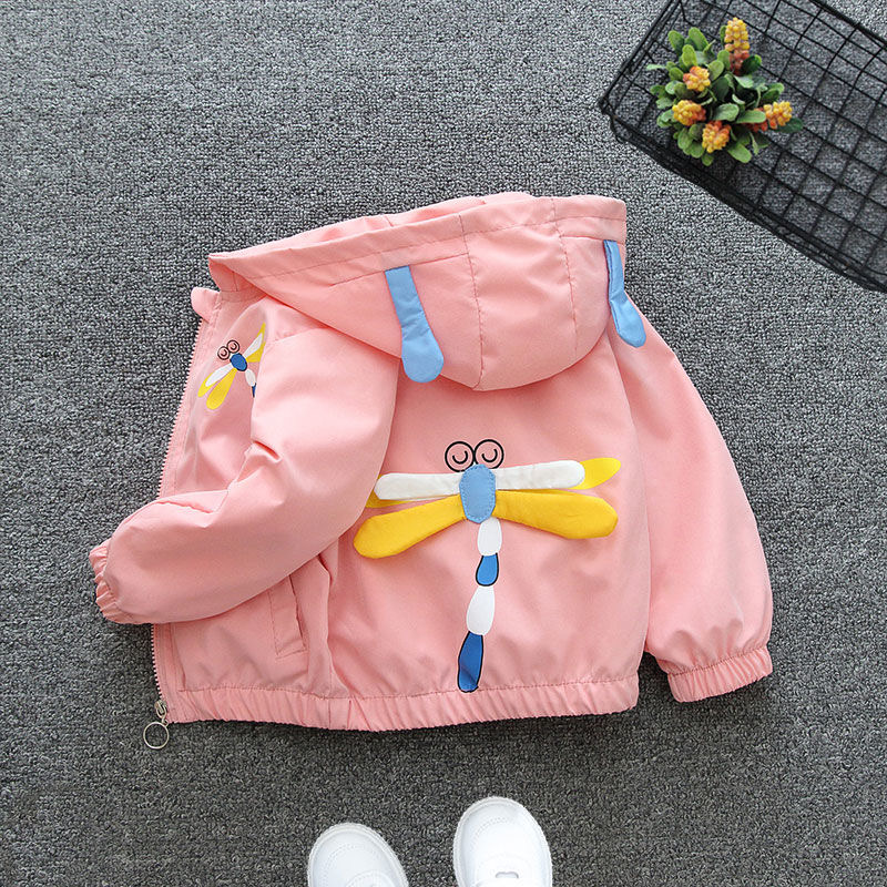 小さな女の子のためのトンボフード付きトレンチコート,ジッパー - Winter Clothing For 1 Year Old Girl のレビューと価格