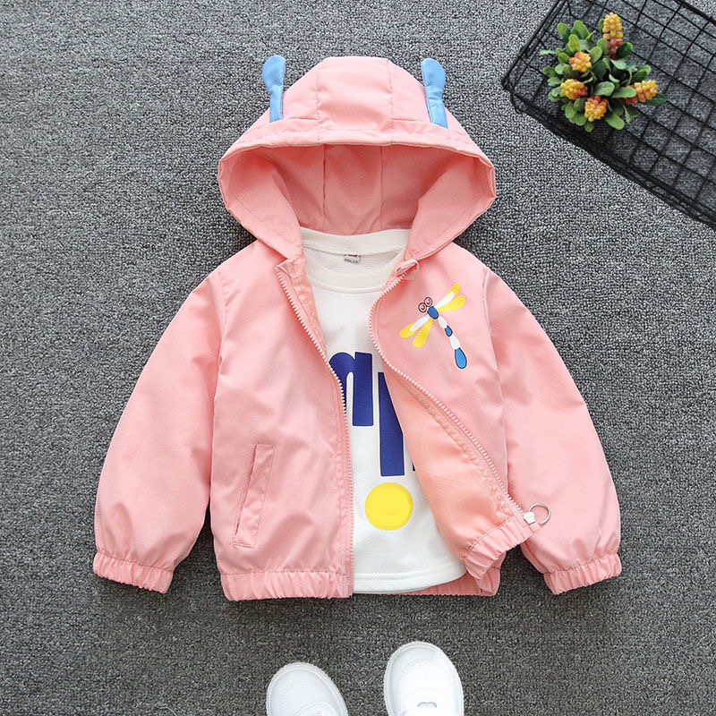 小さな女の子のためのトンボフード付きトレンチコート,ジッパー - Winter Clothing For 1 Year Old Girl のレビューと価格