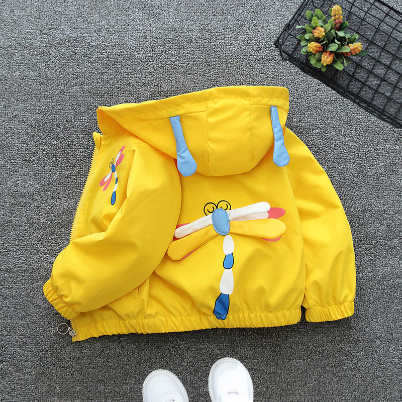 小さな女の子のためのトンボフード付きトレンチコート,ジッパー - Winter Clothing For 1 Year Old Girl のレビューと価格