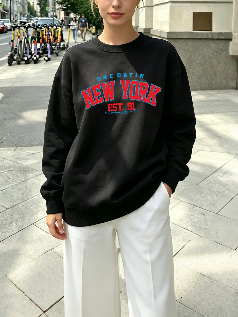ニューヨークシティアートレター91プリント入りレディース通気 - Winter Clothing In New York City のレビューと価格