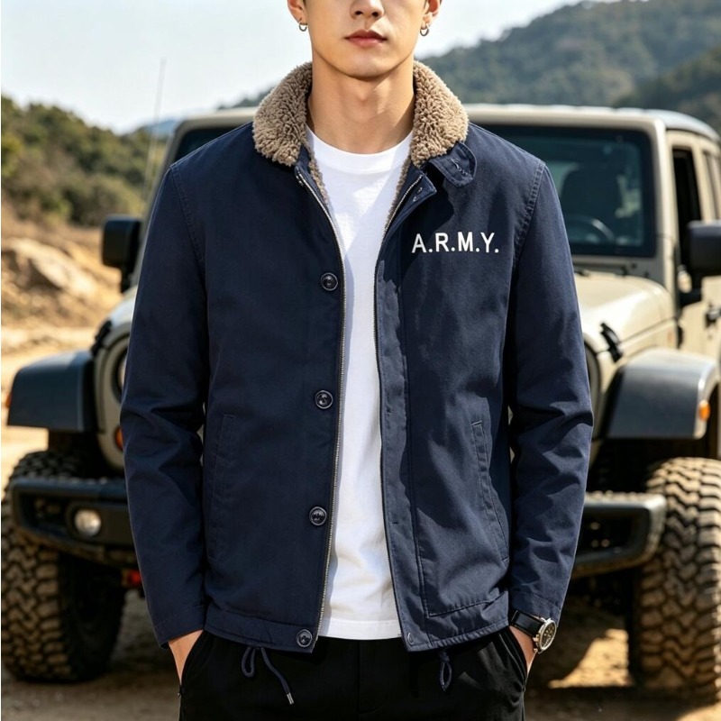 メンズフリース暖かい冬のミリタリーコートボンバージャケット男 - Quality Winter Clothing Bomber Jacket のレビューと価格