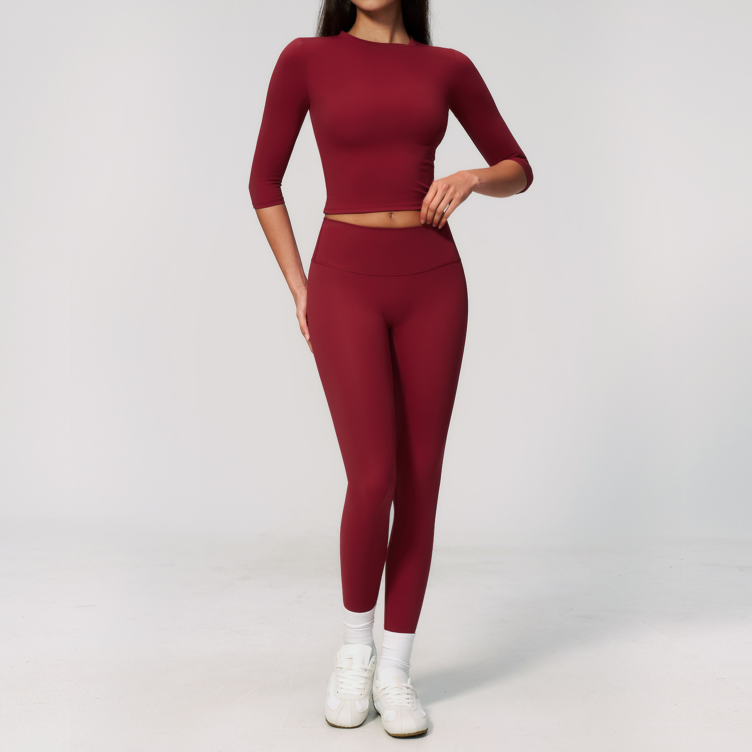 ヨガスーツ 2ピース スポーツセット 速乾性 ジムセット レ - Winter Clothing Logos のレビューと価格