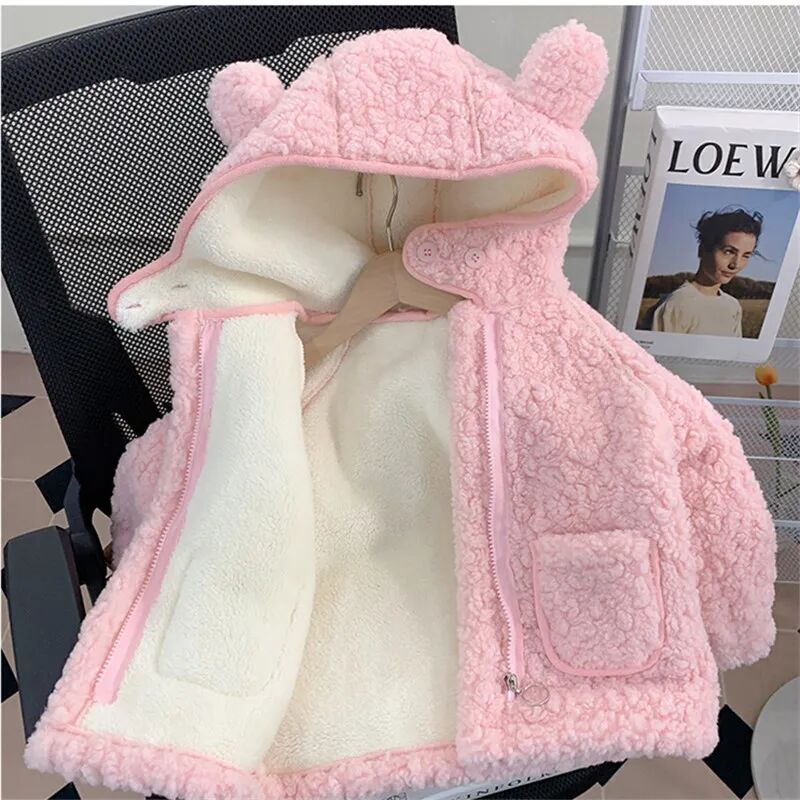 新生児と女の子用コート、秋冬用プラッシュ厚手子供用西洋風ラム - Winter Clothing For 1 Year Old Girl のレビューと価格