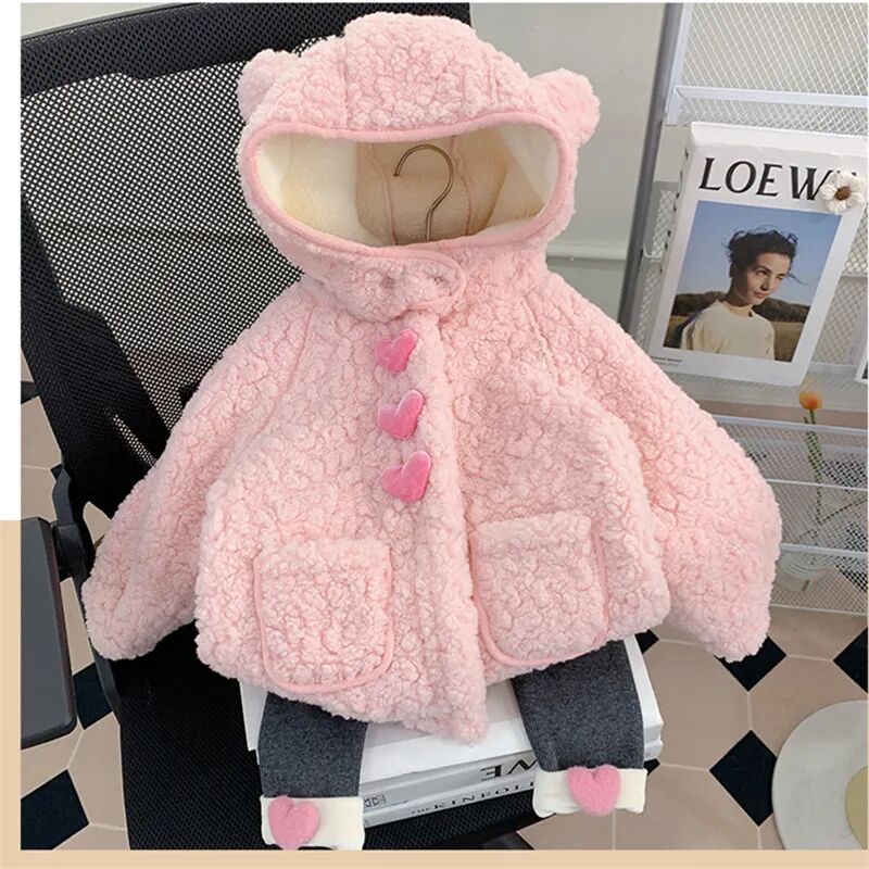 新生児と女の子用コート、秋冬用プラッシュ厚手子供用西洋風ラム - Winter Clothing For 1 Year Old Girl のレビューと価格