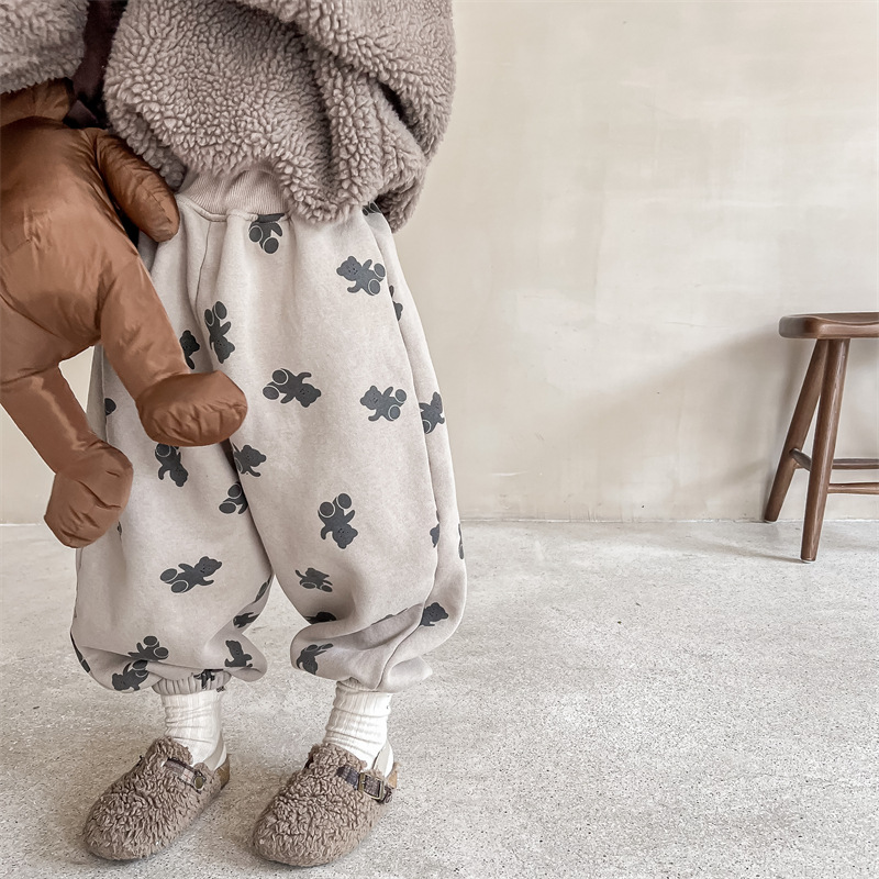 冬の男の子と女の子の漫画のクマのフリースのスウェットパンツ子 - Winter Clothing For 1 Year Old Girl のレビューと価格